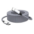 60W 1M 2M 3M 5M 8M Type C To Type C Fast Charging Cable Universal Extended Nylon Braided PD Data Cord for iPhone Oneplus Samsung Qme Grey 2M