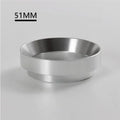 51mm 53mm 58mm Magnetic Espresso Dosing Ring Aluminum Dosing Funnel Perfect Fit For Coffee Brewer Accessories Qme Silver 51MM