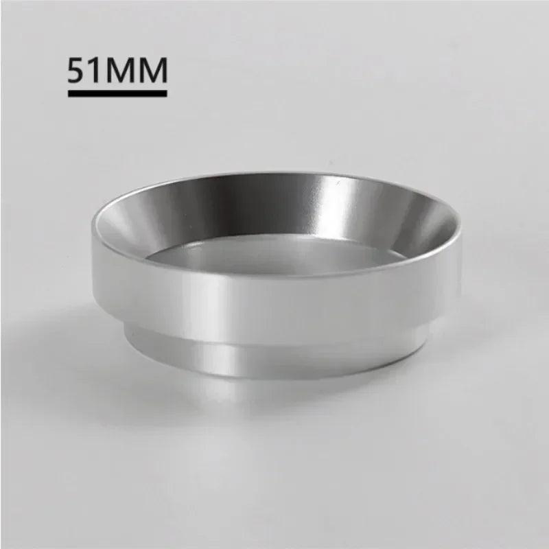 51mm 53mm 58mm Magnetic Espresso Dosing Ring Aluminum Dosing Funnel Perfect Fit For Coffee Brewer Accessories Qme Silver 51MM