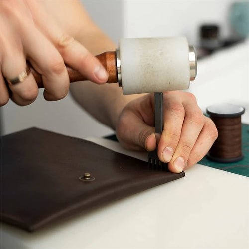 3MM 1/2/4/6 Prong DIY Leather Hole Punch Tool Leather Stitching Tools Diamond Chisel Leather Carving Punch Hole Work Qme
