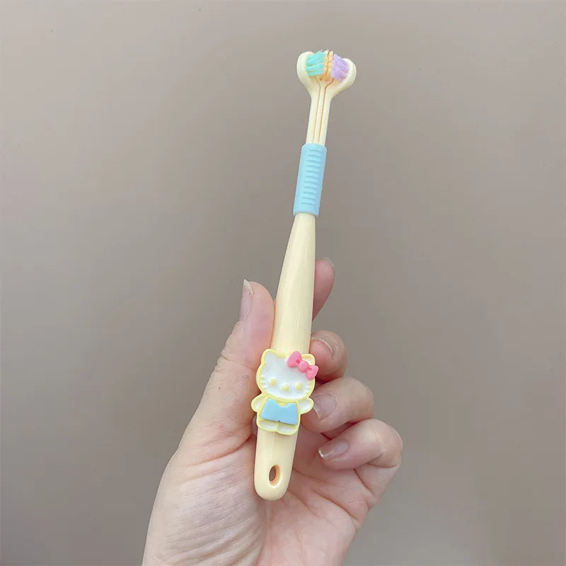 Hello Kitty Kuromi Three-sided Toothbrush Cute Student Soft Bristles Qme 5