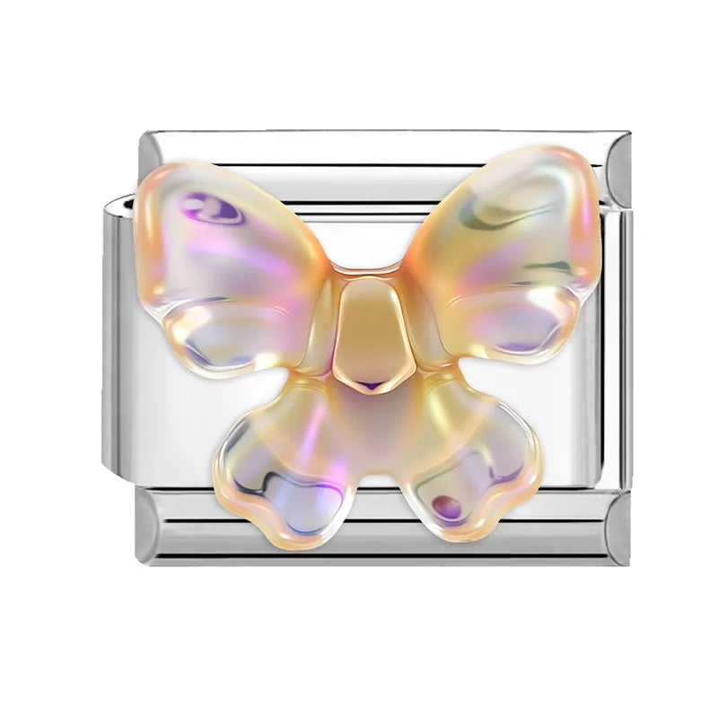 Fashion Colorful Y2K Heart Blue Purple Butterfly Italian Link Fit