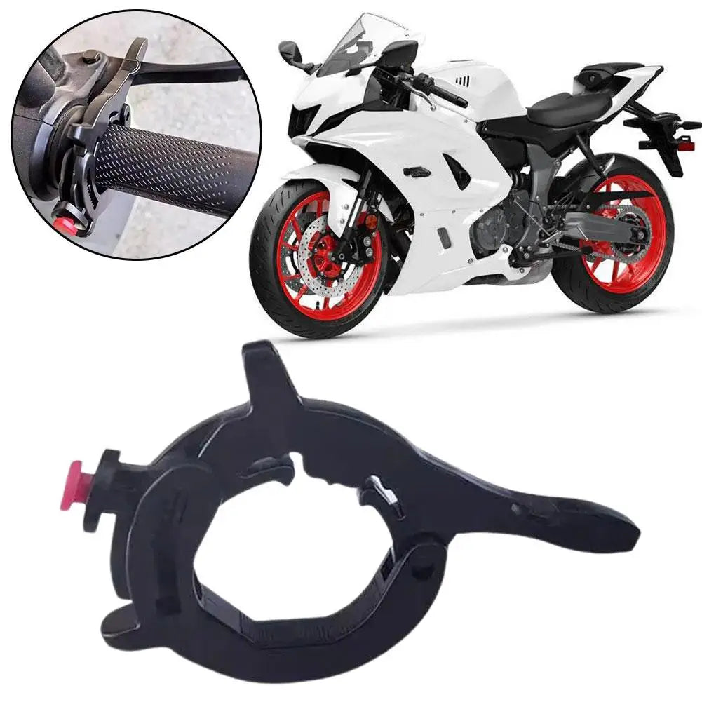 1PCS Motorcycle Cruise Control for High Grade Aluminum Lock Assist Retainer Universal Safe Flexible Wrist Grip Handle Bar Qme