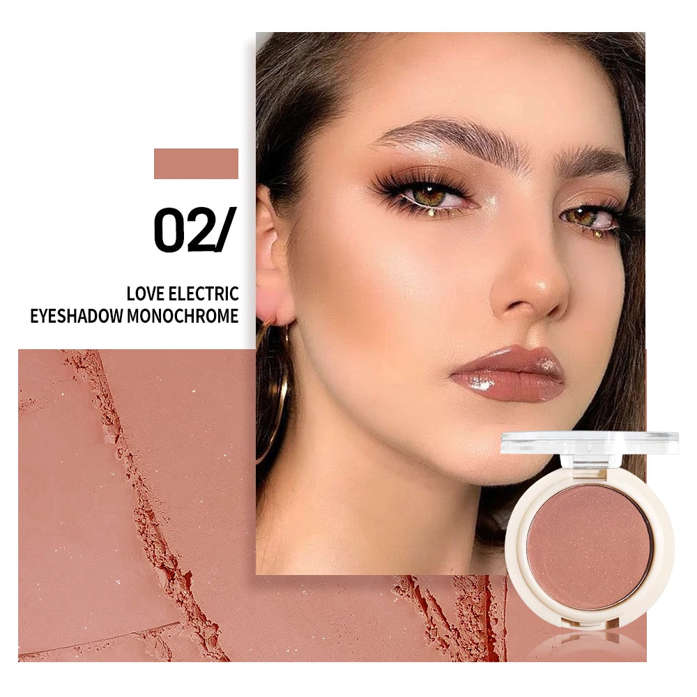 Sparkly Matte Glitter Eyeshadow Single High-pigment Easy Blend Eye Qme Matte Brown