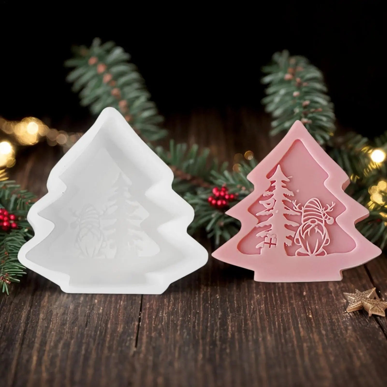 Christmas Silicone Molds Candles Non-stick Soft Mould Child Home Qme