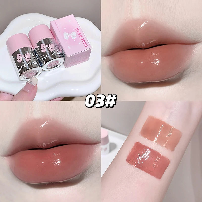 Gege Bear Dual Lip Jelly Mirror Shine Hydrating Moisturizing Gloss Qme GX1386-03