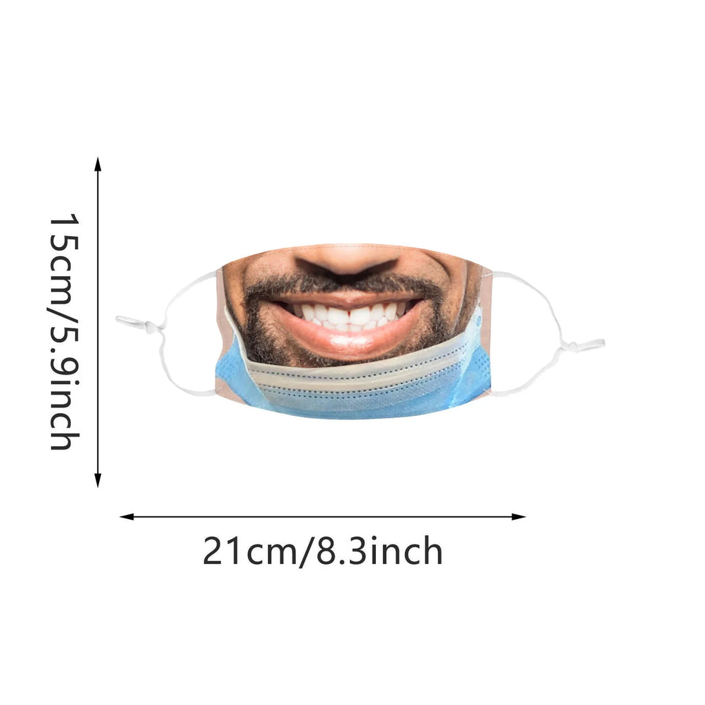 Adult Funny Mouth Mask Funny Cloth Face Masks Mascarillas Cosplay Accessories Washable Reusable Anti-dust Protection Mask Qme