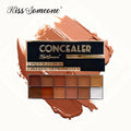 12 Color Concealer Dark Skin Waterproof Full Cover Foundation Make-Up Beauty Makeup Face Makeup Sunscreen Powder Blusher Eye Qme 84g
