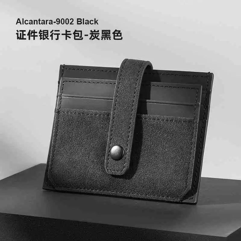 Exquisite High-end Card Bag Flip Fur Cover Ultra-thin Portable Mini Qme black