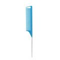 Hair Dyeing Zone Comb Stainless Steel Pointed Tail Anti Slip Qme Blue