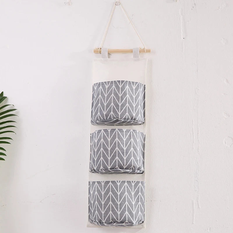 Wall Hanging Storage Home Three-pocket Bag Dormitory Qme A7