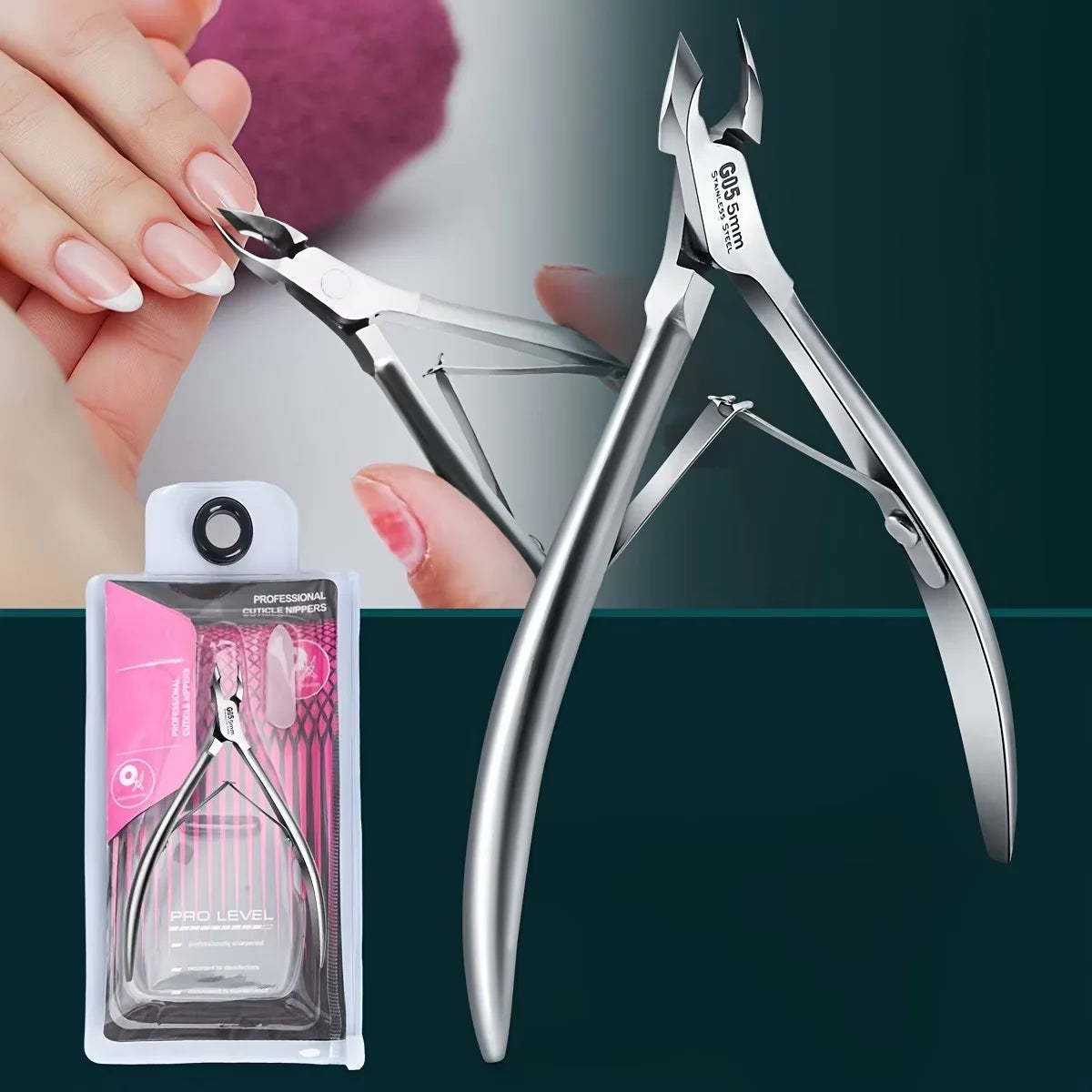 Professional Cuticle Scissors Dead Light Beige Old Precision Manicure Qme Silver