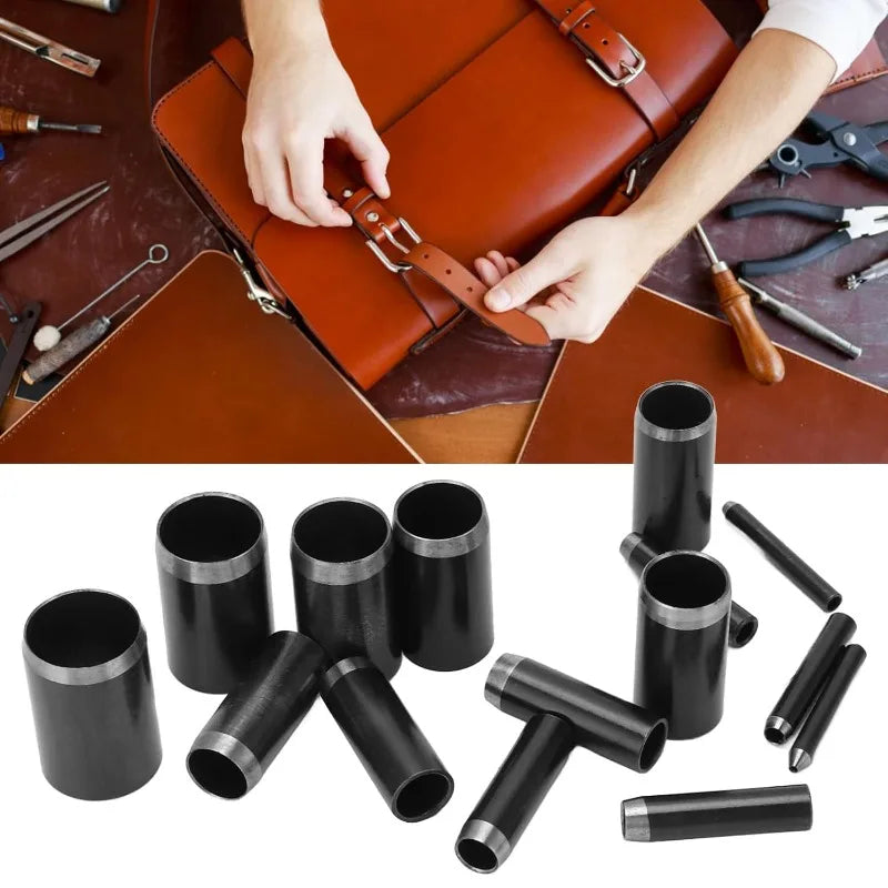 Durable 15 Sizes Round Hole Punch 1- Hollow Leather Handmade Punching Qme