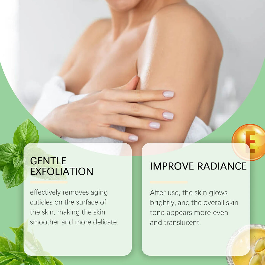 Matcha Sea Salt Body Scrub Exfoliating Remove Dead Skin Improve Dry Rough Deep Cleansing Smoothing Brightening Moisturizing Scru Qme