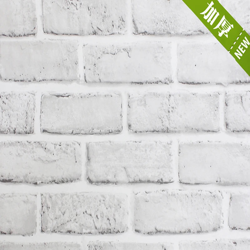 Retro Antique Brick Pattern Brown Red Gray PVC Self-adhesive Qme