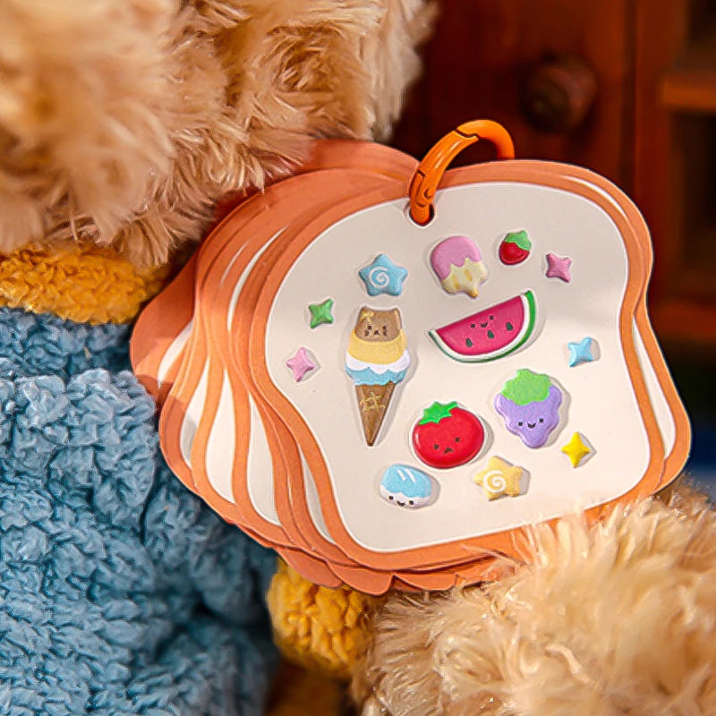 Cute & Healing Puffy Stickers, High-Value 3D Decorative Material for Journals & Guka, Must-Have for Student Stationery Lovers Qme