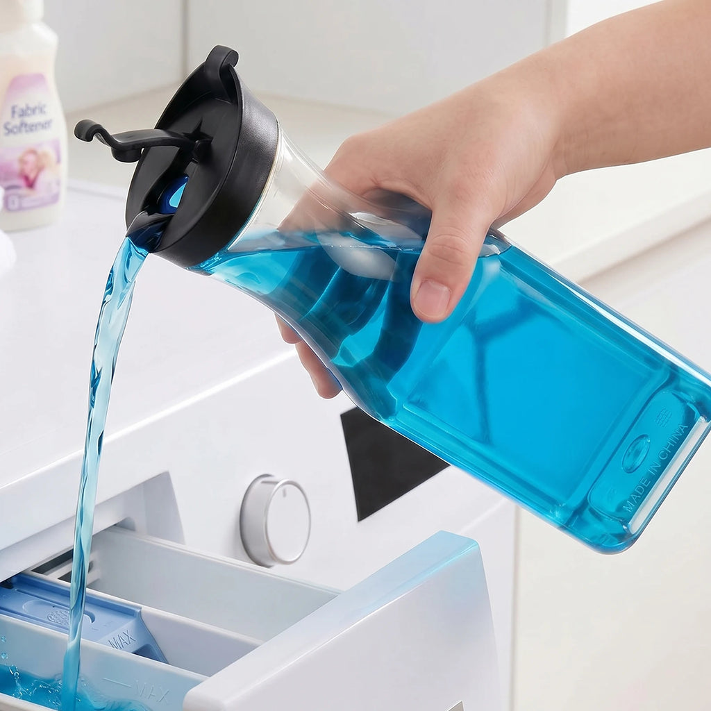lack Laundry Detergent Dispenser Set with Silicone Tray Refillable Laundry Soap Dispenser for Detergent Scent Beads Softener Qme