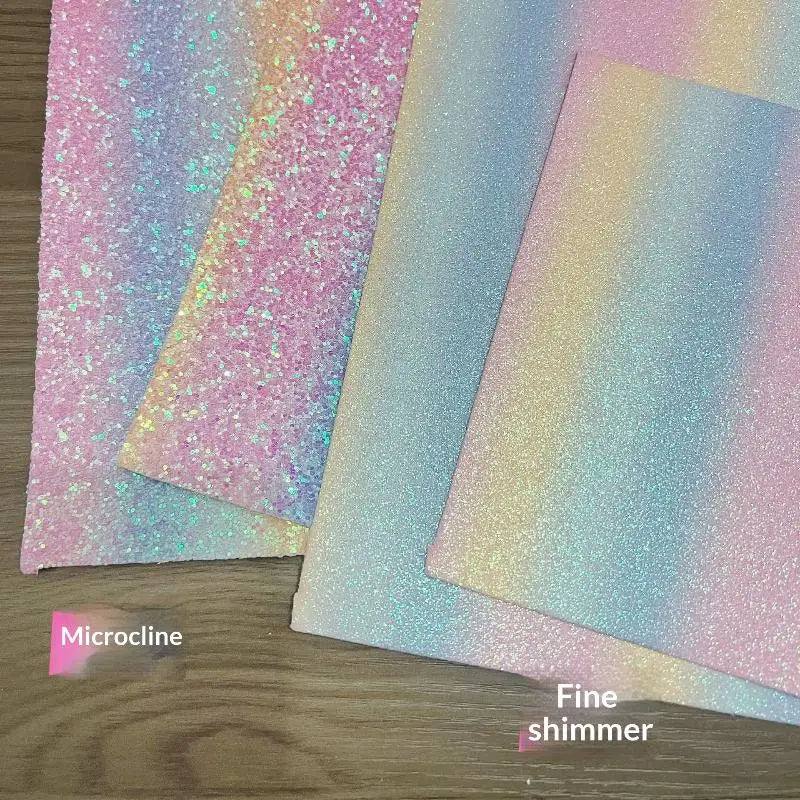 DIY Rainbow Sequin Fabric, Gradient Flash Ironing Cloth for Crafts, Reusable Heat-Insulation Mat, Sewing Accessory Qme