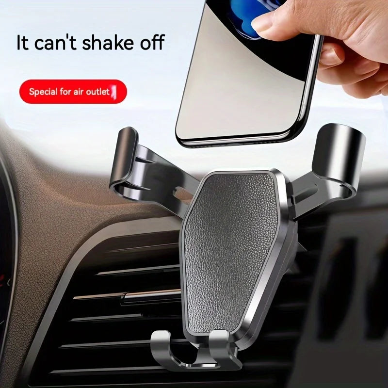 Car Navigation Mobile Phone Holder Car Air Outlet Anti Shaking Gravity Car Holder Factory Mobile Phone Holder Qme