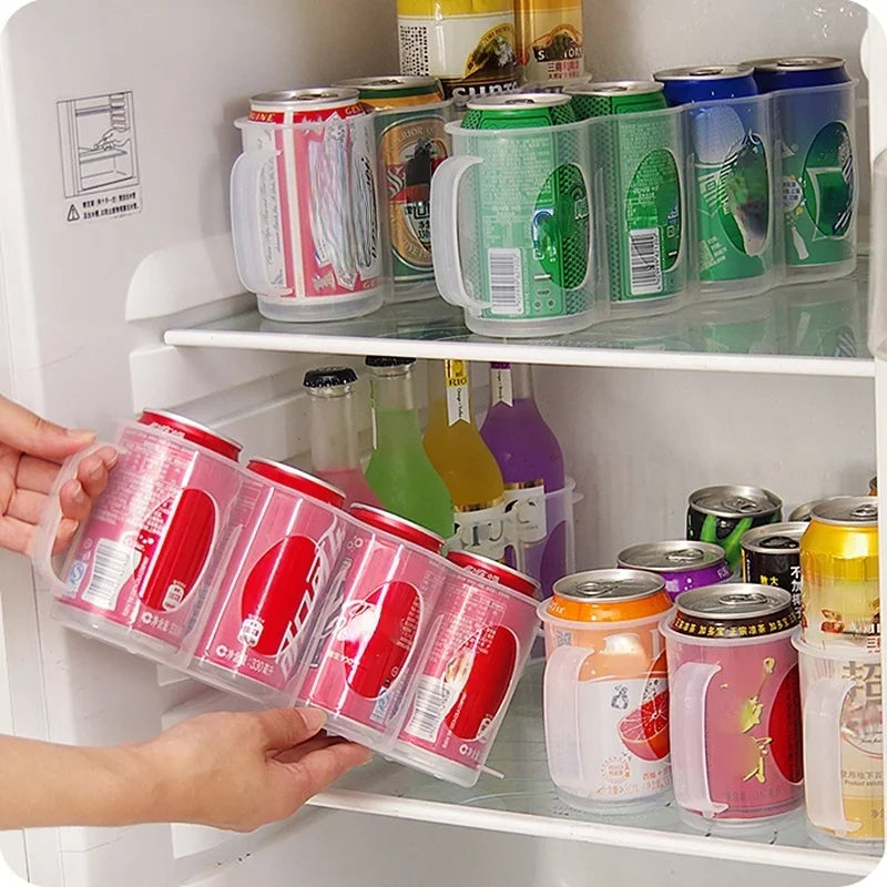 Beer Soda Drink Can Storage Box Kitchen Fridge Drink Bottle Holder Fridge Refrigeration Storage Organizer Rack Shelf Boxes Qme