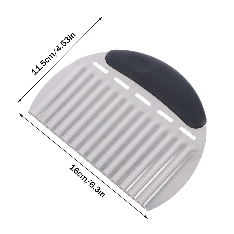 Stainless Steel Slicer Big Wave Shape Potato Chip Cutter French Fries Qme
