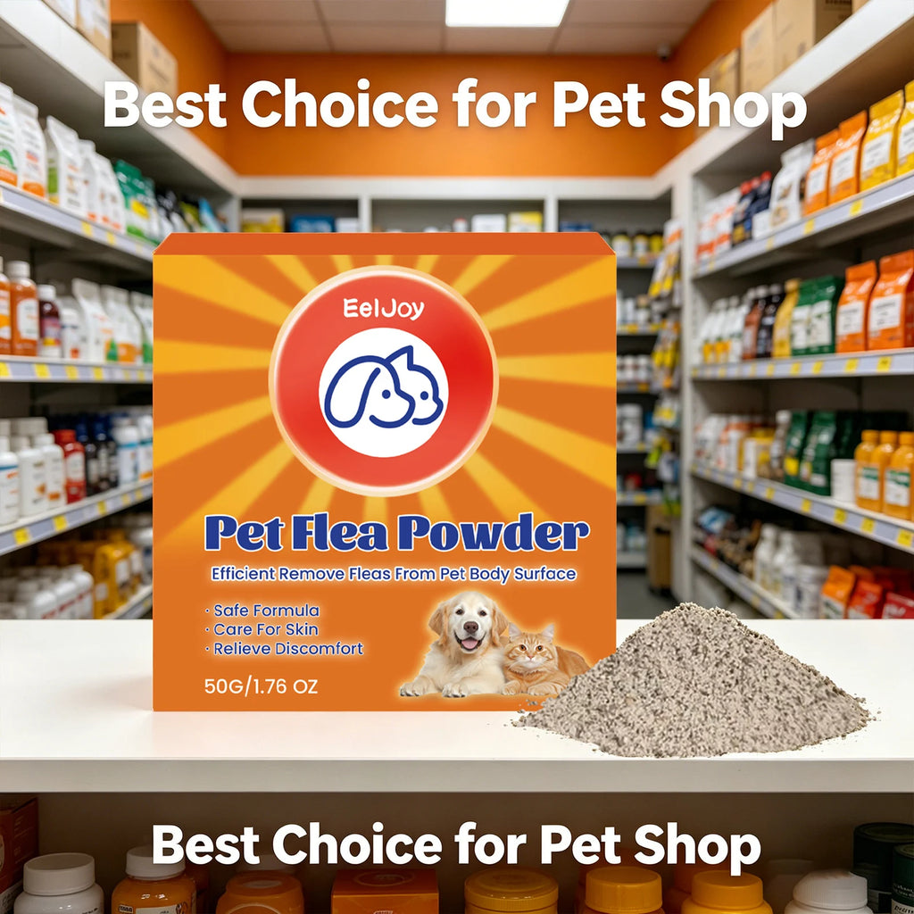 Pet Flea Powder Remove Fleas Ticks & Lice Relieves Itching Skin Discomfort Non-toxic Natural Formula Dogs Pest Repellent Powder Qme