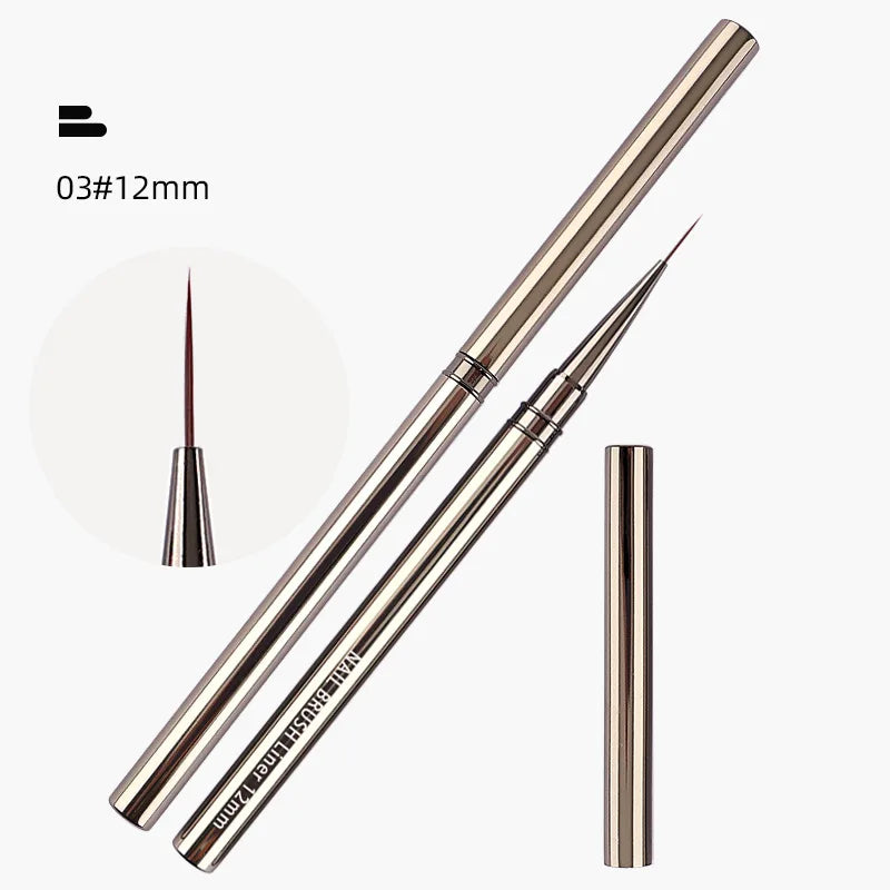 Nails Art Liner Brushes Elongated Lines Striping Drawing Painting 6 9 Qme 12MM China Mainland