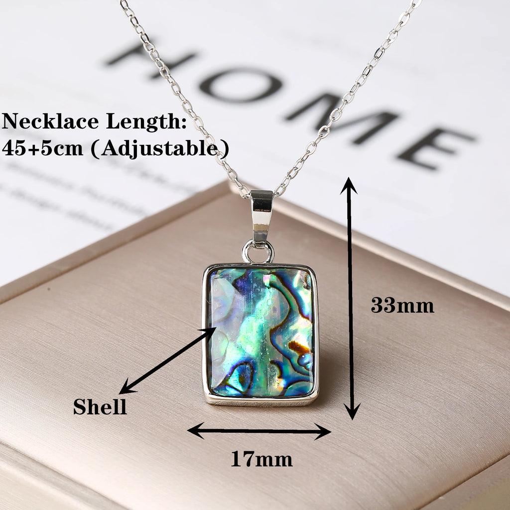 High Quality Abalone Shell Pendant Necklace Silver/Gold Waterdrop Heart Shell Choker Fashion Beach Party Jewelry Women Gift Qme
