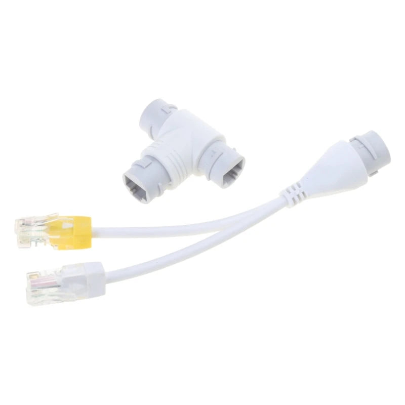 5pcs Reliable 2 In 1 POE Splitter For Networks Monitoring System RJ45 Connector For Simple Networks Build Superior Transmission Qme