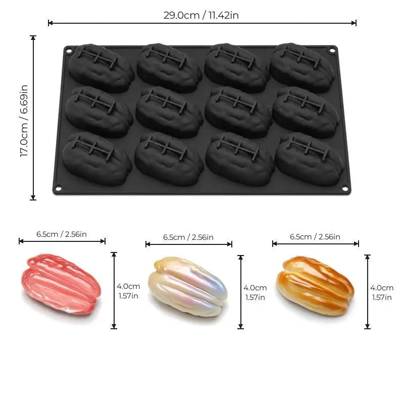 Pecan Nuts Design Silicone Chocolate Mold Food Grade Mousse Cake Qme A4