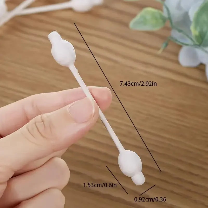 Double Cotton Swabs Cleaning Makeup Organic Pointed Buds Paper Pets Qme