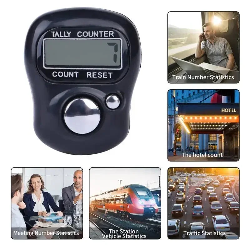 Mini Finger Counter Islamic Bead 5 Digital LED Electronic Handheld Tally Counter Clicker Counter Ring Qme