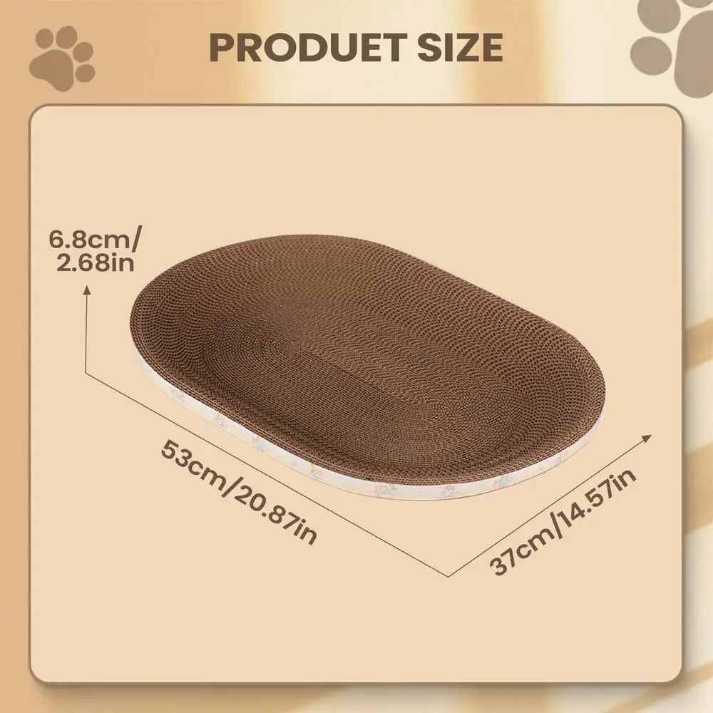 Cat Cardboard Scratcher Funny Corrugated Furniture Protector Paper Cat Scratch Furniture Protector for Kitten Sleep Grinding Qme 53x37cm