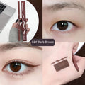 Curved Pink Brown Eyeliner Gel Pen Long-lasting Waterproof Ultra-fine Matte Smooth Quick Dry Aegyo-Sal Gel Eye Shadow Pen Makeup Qme 02 Dark Brown