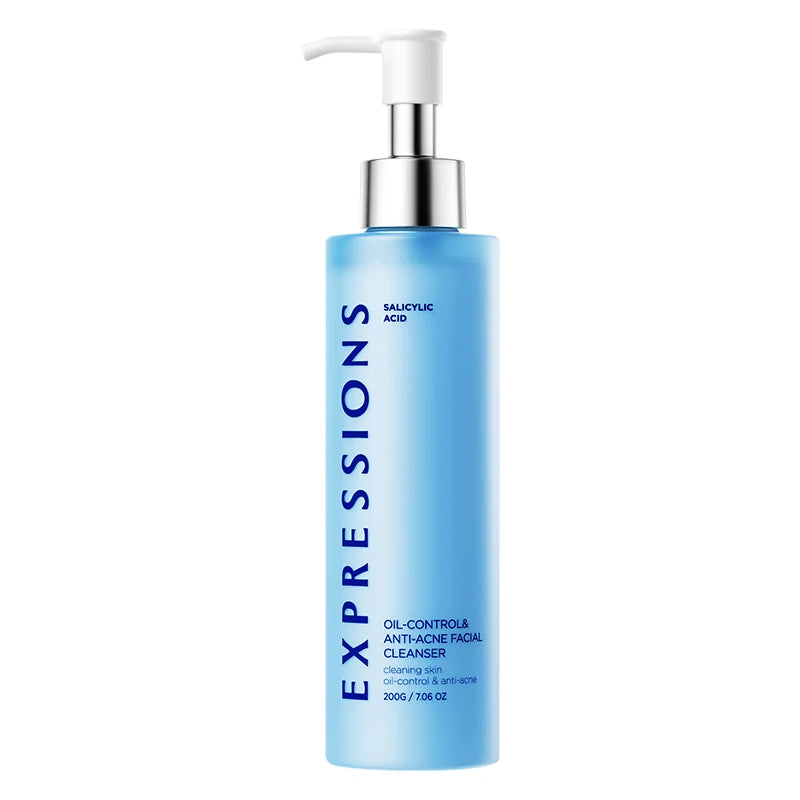 Korean Facial Cleanser Salicylic Acid Niacinamide Blue Lotus Extract Qme 200g