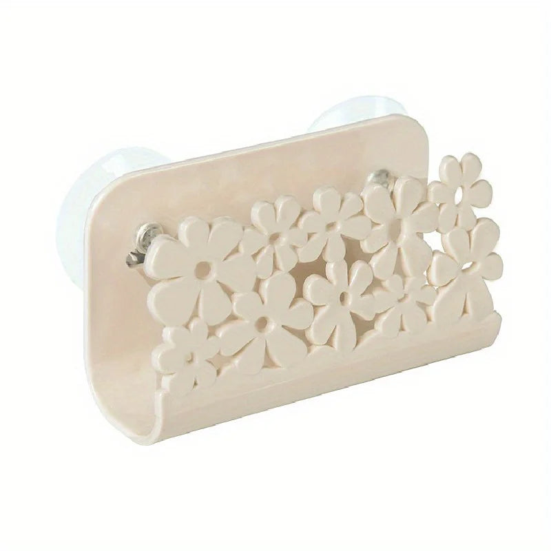 1pc Easy to Install Multipurpose Sink Caddy with Sponge Holder for Kitchen Sink Organize and Store Kitchen Essentials with Ease Qme Beige Color