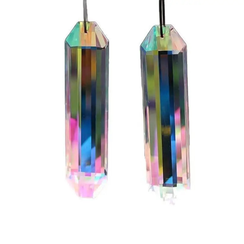 Sun Catcher Crystal Prism Wind Chime Long Pendant Indoor Garden Qme