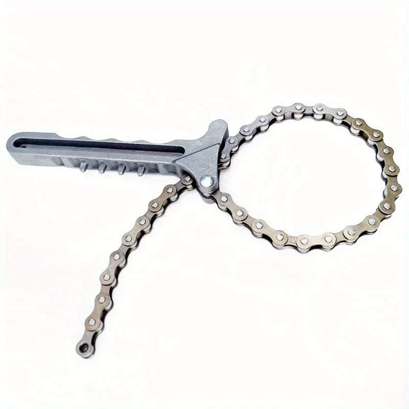 General-purpose oil chain wrench, engine oil and fuel filter element removal tool, automotive engine torque chain wrench, Qme 1pc