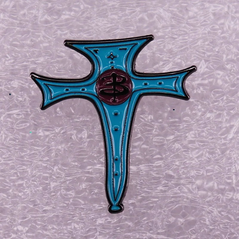 Classic Fantasy Film Vampire Hunters Enamel Pins Cross Book Backpack Shirt Lapel Metal Badge Jewelry Gift For Friends Wholesale Qme style 17