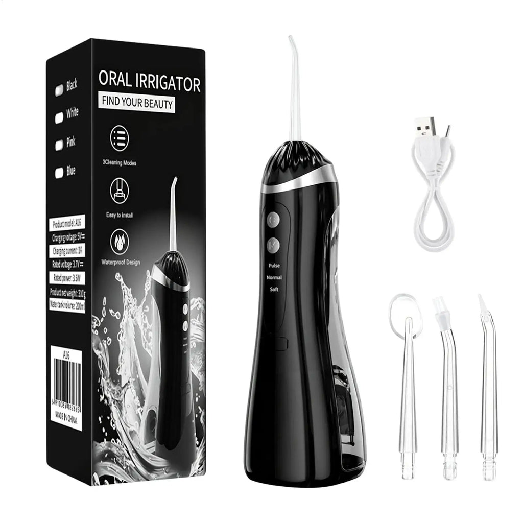 Electric Floss Rechargeable Brace Irrigator Machine Teeth Flossing Machine for Bathroom Shower Countertop Home Apartment Qme