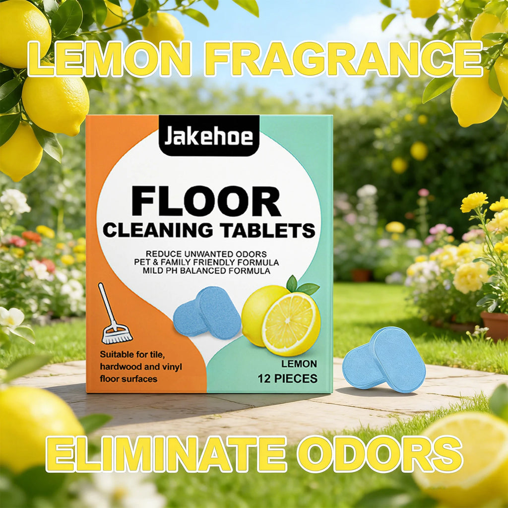 Floor Cleaning Tablet Removing Floor Stains Eliminate Odors Polishing Restore Shine Freshing Lemon Fragrant Daily Floor Cleaner Qme