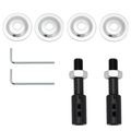 A02F-Polisher Adapter Spindle, 2-Pack Steel Motor Arbor Kit For Bench Grinder, Sander, And Rotary Tools Qme As Shown