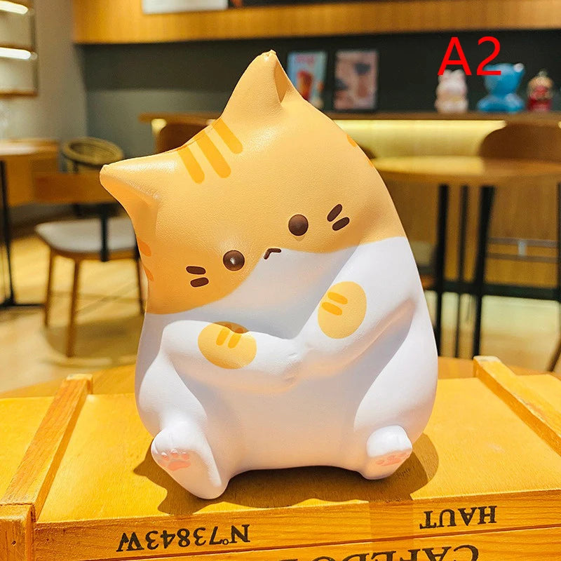 Cartoon-printed Cat Stress Relief Ball PU Slow-rising Squeeze Qme A2