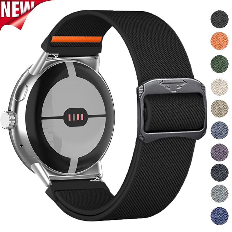 Strap for Google Pixel Watch 3 45mm Nylon Sport Band for Google Pixel Watch1/2/3 41mm Wristband Bracelet Replaced Accessories Qme