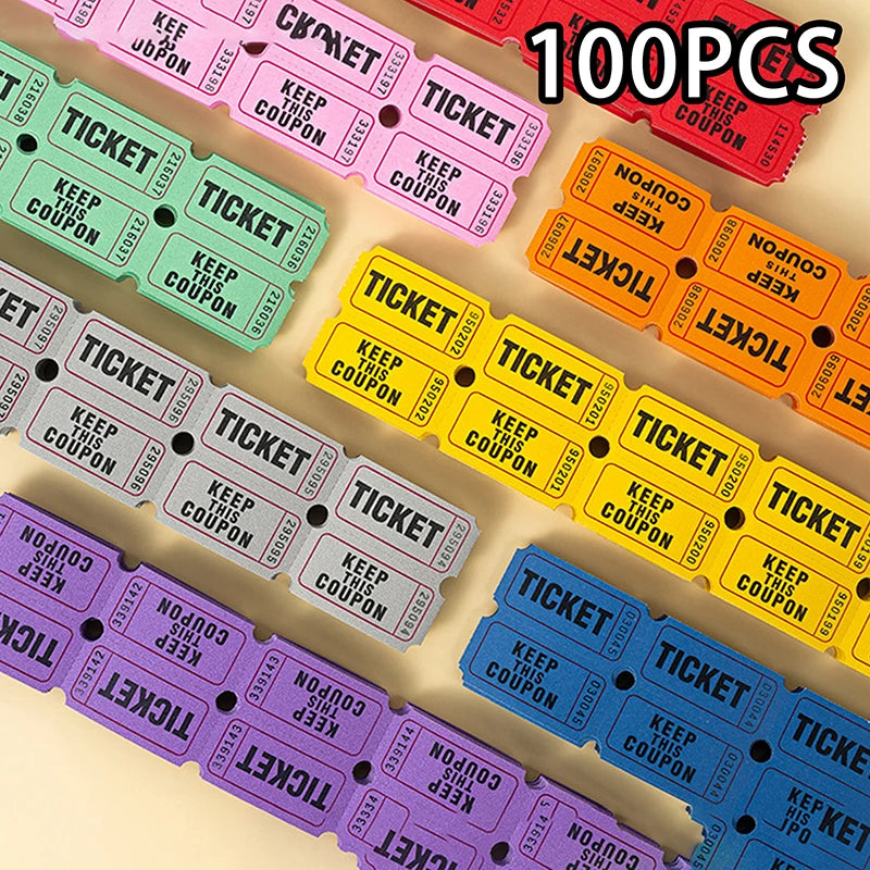 Event Essentials 100 Raffle Tickets Classroom Lottery Drink Fests Qme