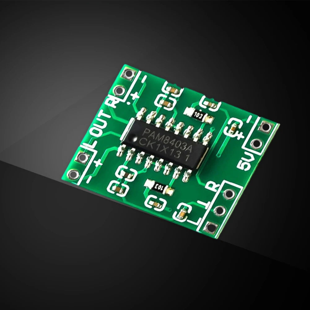 PAM8403 Super Mini Digital Amplifier Board 2.5V-5.5V 2 Channels Audio Power Amplifier Module USB Power Supply for Volume Control Qme