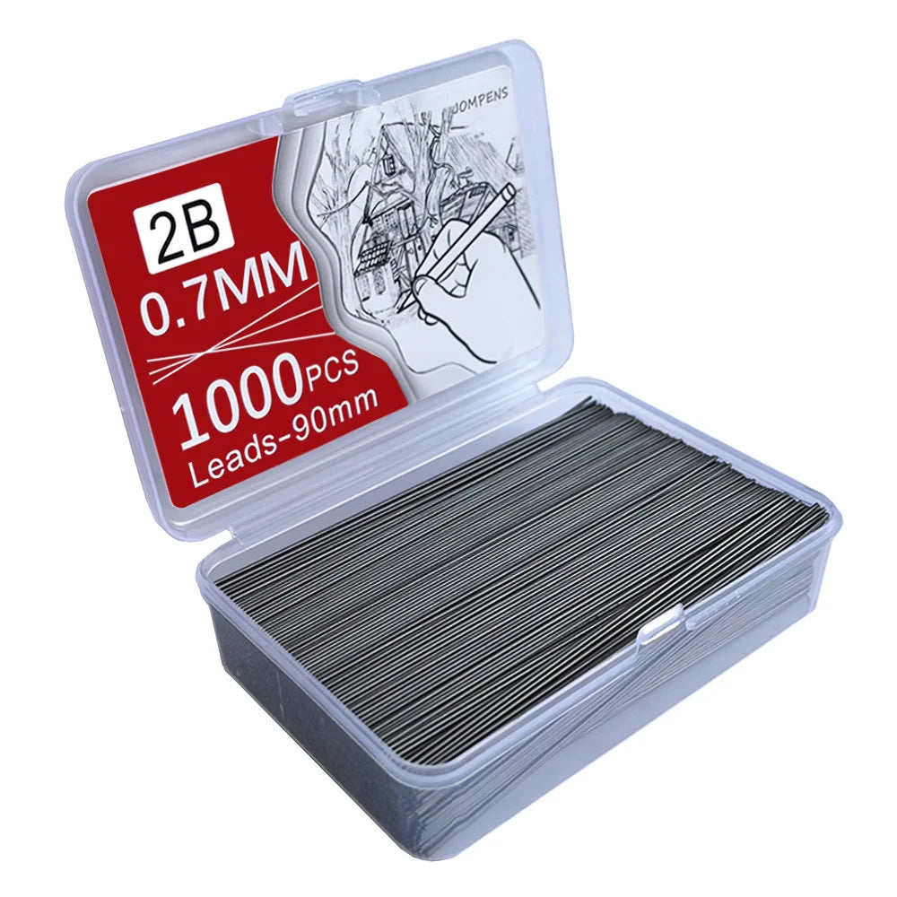 250-1000Pcs Mechanical Pencil Lead Core 0.5 0.7 0.9 1.3 2.0mm Large Capacity Replaceable Pencil Refills Student Stationery Qme 0.7MM