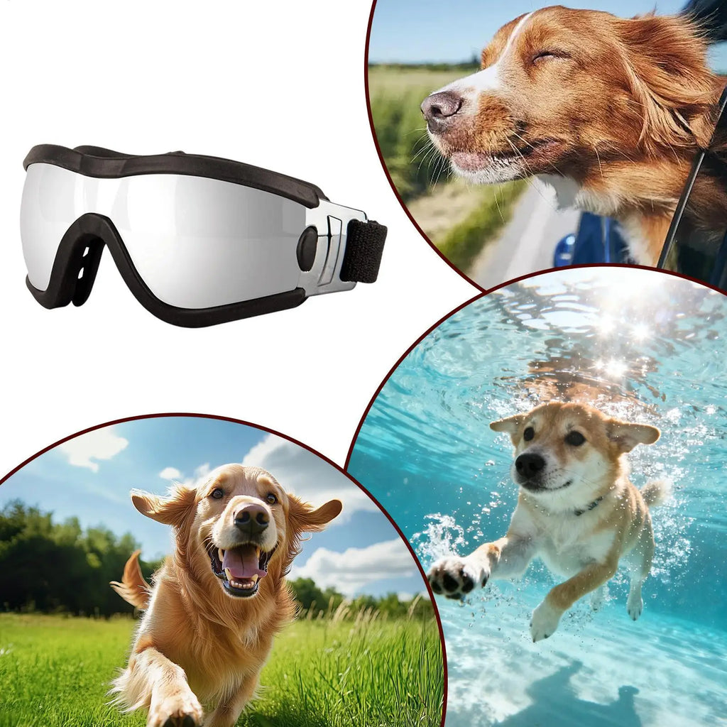 Dog Sun Glasses UV Protection Outdoor Pet Visor Pet Sunglasses For Beach Outdoor Hiking Summer Riding Driving Medium Or Large Qme