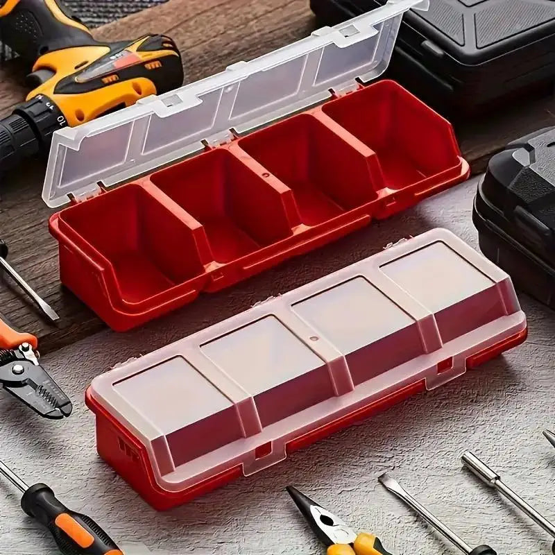 Small Sorting Screw Parts Box Organizer Red Qme
