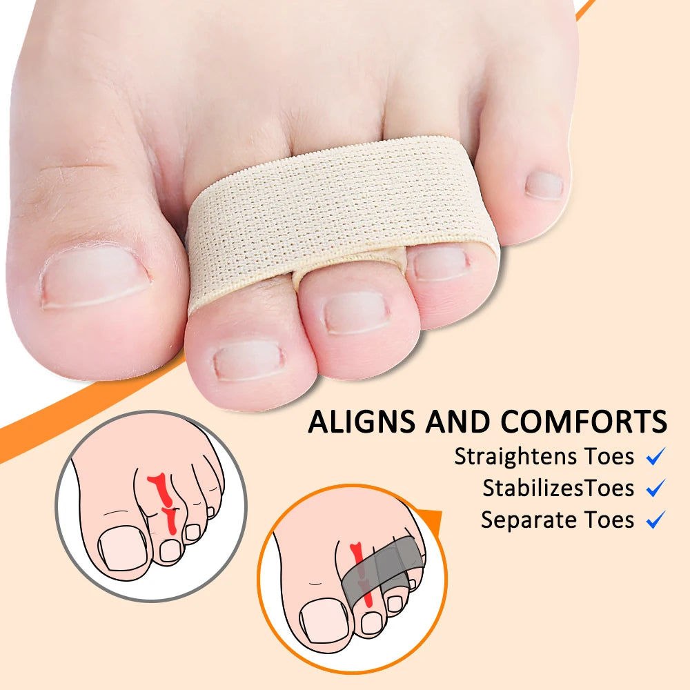 Hammer Toe Straightener Splints Bandages Broken Bent Overlapping Toes Qme